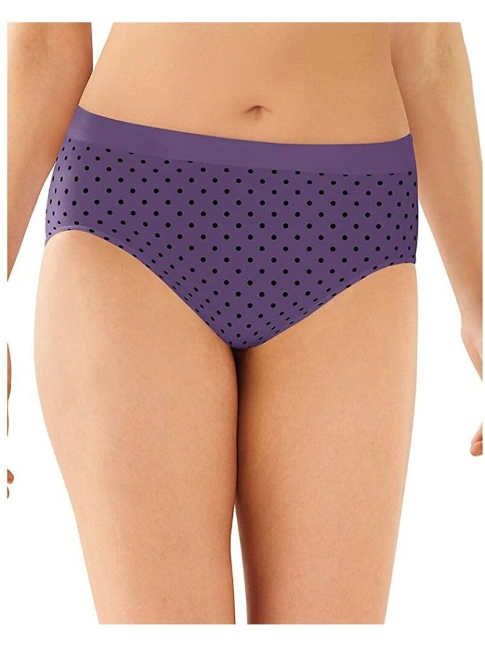 Bali Womens 2-Pack U Hi-Cut Brief Size XL/8 Purple Underwear luxurious nylon